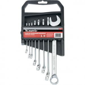 Набор кл. комб. 6-19мм MATRIX 8 шт. полированный хром