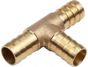 Тройник T-образный елочка 12мм,латунь AV Steel