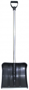 Лопата снеговая 380*365мм, пластм., алюм. пл., алюм. черен., V ручка Витязь