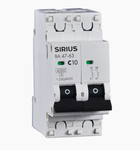 Автоматический выключатель ВА 47-63 2P 25А (С) 4,5кА Sirius