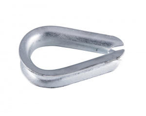 Коуш для стальных канатов 5*6мм, белый цинк Коуш для стальных канатов 5*6мм, белый цинк