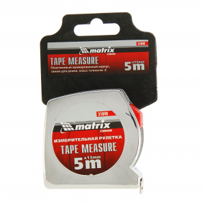 Рулетка  5м*13 мм Matrix "Chrom"