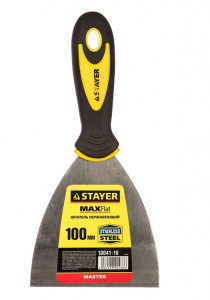 Шпатель 100 мм STAYER двухкомпонентная ручка, нерж.