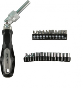 Отвертка реверсивная, биты 10шт., головки 8шт ЭКСПЕРТ