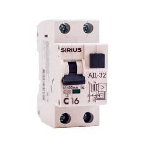 Дифференциальный автомат АД-32 1P+N 32А 30мА 6kA Sirius