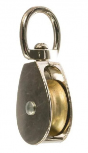 Блок одинарный (одношкивный) с металлическим диском  6/20 мм