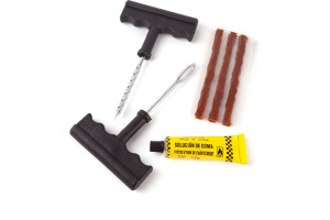 Набор для ремонта бескамерных шин с клеем AUTOVIRAZH