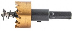 Коронка по металлу HSS 32 мм нитридтитановое покрытие DENZEL