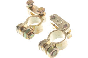 Клеммы АКБ "+","-" AV Steel 2шт.