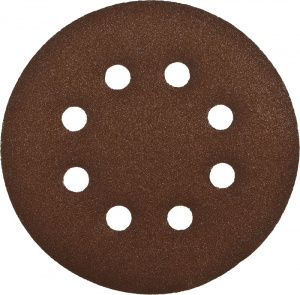 Круг абразивный на на велкро основе 125мм  P80 ЗУБР СТАНДАРТ перфорированный