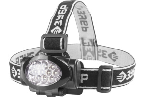 Фонарь налобный светодиодный ЗУБР "Мастер" 10 LED Ultra, 3*ААА