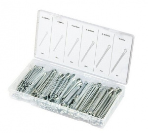 Набор шплинтов, Sголовки х L: 3,2х50, 4х64, 4,8х76, 6,4х25, 6,4х76, 8х64мм, 144 предмета Сибртех