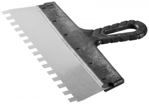 Шпатель 300 мм  ЗУБР "МАСТЕР" фасадный, нержав. полотно, зуб 10*10