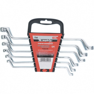 Набор кл. накидных 6-17мм "Matrix" 6шт., зерк. хромирование