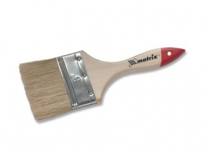 Кисть плоская 100мм MATRIX "СТАНДАРТ" дерев. ручка, натур. щетина