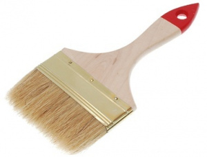 Кисть плоская 100мм Зубр "ОПТИМА-Универсал" дерев. ручка, натур. щетина