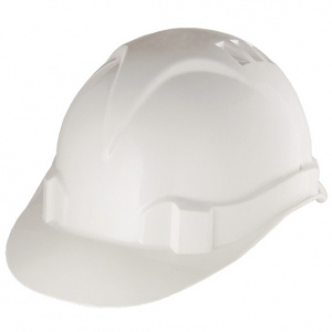 Каска защитная из ударопрочной пластмассы, белая// СИБРТЕХ/Россия