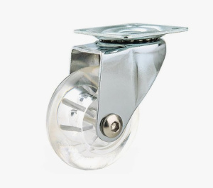 Колесо 50 мм ПРОЗРАЧНОЕ поворотное ПРОЗ-2 2MM