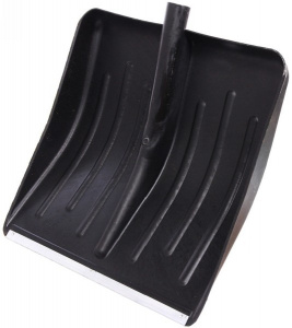 Лопата снеговая 420*490мм, пластм., алюм. пл., без черен.