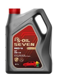 Масло моторное 4л. S-OIL 7 RED #9 5W40 SP