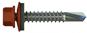 Кровельный саморез 5,5*19 (коричнево-красные) RAL 3011