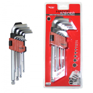 Набор ключей шестигранников Cr-Mo (1.5-10мм) ТТ