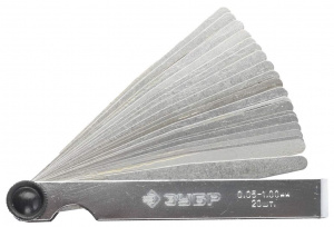 Щупы автомобильные, 0.05-1.00мм ЗУБР "МАСТЕР", 20шт.