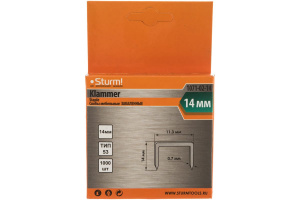 Скобы 14мм STURM закаленный тип 53