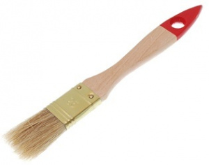 Кисть плоская  25мм Зубр "ОПТИМА-Универсал" дерев. ручка, натур. щетина