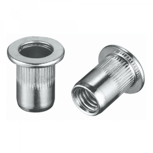 Заклепка резьбовая нержавейка, РИФЛЕНАЯ, цилиндр.бортик 4*10 мм (А2)