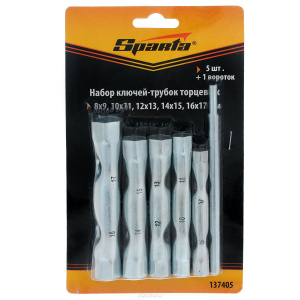 Набор ключей-трубок торц. 8-17мм 6 шт, вороток, SPARTA