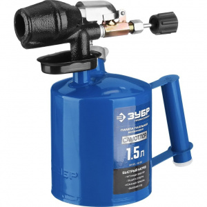 Лампа паяльная 1,5л. ЗУБР "ПРОФЕССИОНАЛ" САМОТЛОР СМ-15, с чугунным эжектором