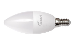 Лампа светодиодная LED Deco C37 7W E27 6500K Sirius