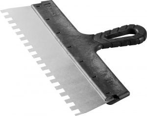 Шпатель 350 мм  ЗУБР "МАСТЕР" фасадный, нержав. полотно, зуб 10*10