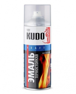 Краска 520мл KUDO белая термостойкая KU-5003