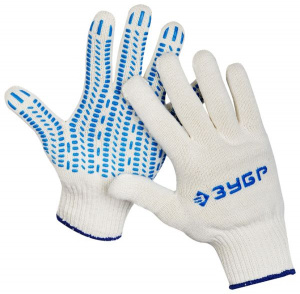 Перчатки х/б ЗУБР "ЭКСПЕРТ-ПРОТЕКТОР"