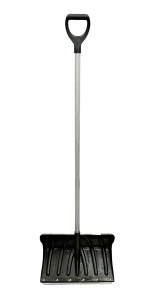 Лопата снеговая 515*410мм, пластм., ал. пл., мет. черен., V ручка