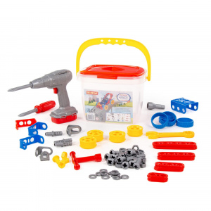 Конструктор "Изобретатель"-"Автомобиль №1" 91элем.+шуруповерт