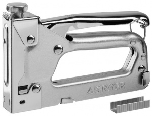 Степлер STAYER 4-14мм 53тип, металлический, регулируемый