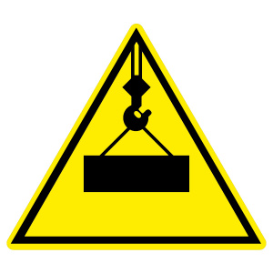 Знак К14 "Осторожно.Работает кран" 200х200мм