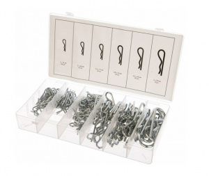 Набор шплинтов, Sголовки, с фиксацией 150 предметов Сибртех