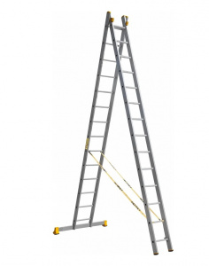 Лестница алюминиевая 2 секц. 14 ступ. ALUMET профессиональная