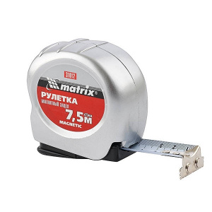 Рулетка  7,5м*25 мм "Matrix" Magnetic