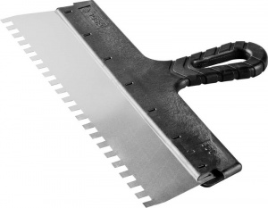 Шпатель 350 мм  ЗУБР "МАСТЕР" фасадный, нержав. полотно, зуб  8*8