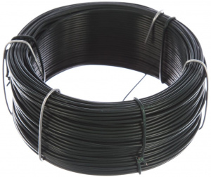 Проволока с ПВХ покрытием, зеленая, 1,5мм длина 50м СИБРТЕХ