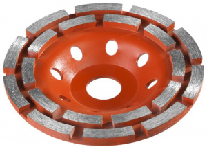 Чашка алмазная зачистная, 125 мм двухрядная ЗУБР