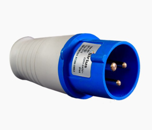 Вилка 013 2Р+РЕ 16А 220В IP44 Sirius