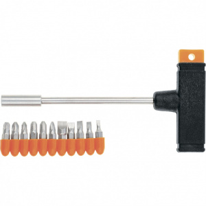 Отвертка с Т-образной ручкой, биты 11шт "Sparta"