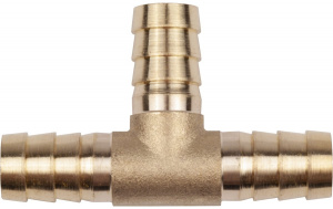 Тройник T-образный елочка 10мм,латунь AV Steel