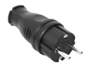 Вилка прямая с заземлением SL-335 SparkLux